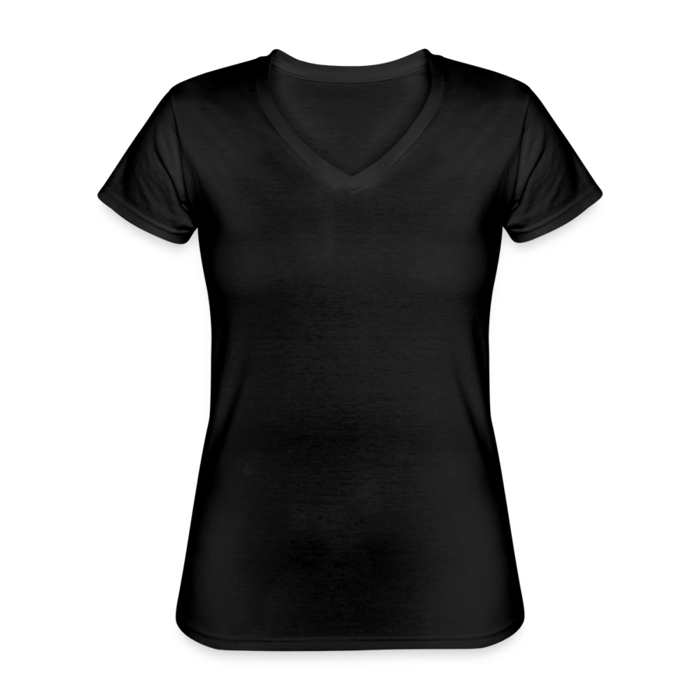 Women's V-Neck T-Shirt - Black