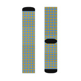 Sun Sublimation Socks — Fun Geometric Pattern Crew Socks