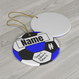 Custom Soccer Ceramic Ornament