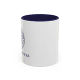Navy Accent Coffee Mug – Classic White Ceramic Cup with Navy Interior & Handle