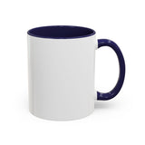 Navy Accent Coffee Mug – Classic White Ceramic Cup with Navy Interior & Handle