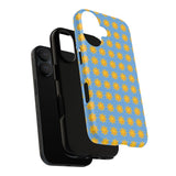 Sunburst Pattern Tough Magnetic Phone Case — Bright Yellow Suns on Sky Blue