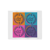 Pop Art Camp Patch Sweatshirt Blanket — Colorful Woodbridge Dance Company Throw