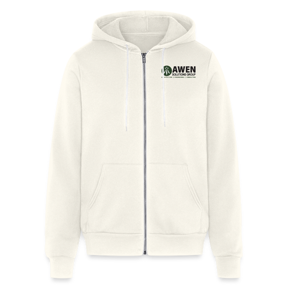 AWEN Bella + Canvas Unisex Full Zip Hoodie - vintage white