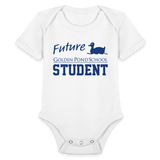 Future Student Short Sleeve Baby Bodysuit - white