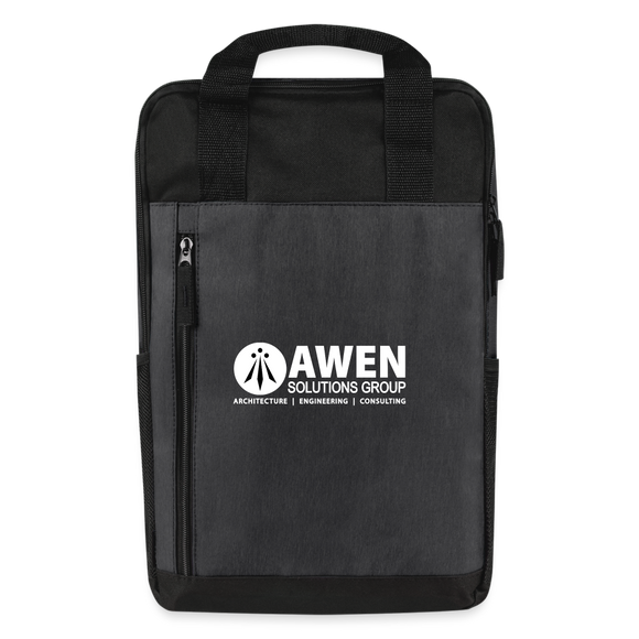 Awen Laptop Backpack - heather dark gray/black