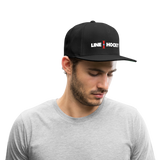 Line Hockey Snapback Baseball Cap - black