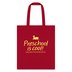 Preschool is Cool Tote Bag - red