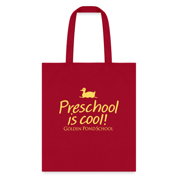 Preschool is Cool Tote Bag - red