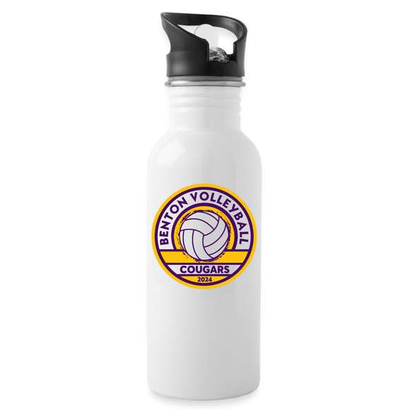 2024 Benton Volleyball Water Bottle - white