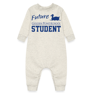 Future Student Baby Fleece One Piece - heather oatmeal