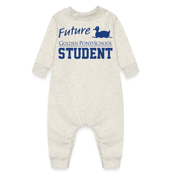 Future Student Baby Fleece One Piece - heather oatmeal