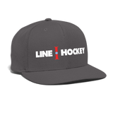 Line Hockey Snapback Baseball Cap - dark grey