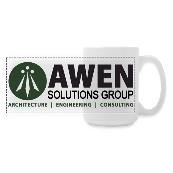 Awen Panoramic Coffee/Tea Mug 15 oz - white