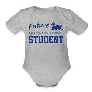 Future Student Short Sleeve Baby Bodysuit - white