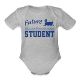 Future Student Short Sleeve Baby Bodysuit - heather grey