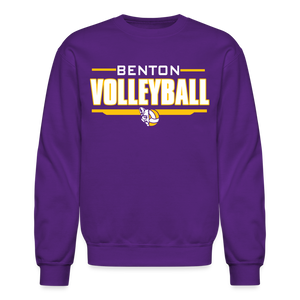 Benton Volleyball Adult Crewneck Sweatshirt - purple