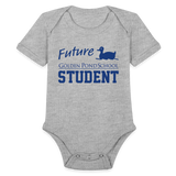 Future Student Short Sleeve Baby Bodysuit - heather grey