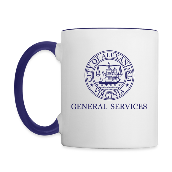 Coffee Mug - white/cobalt blue