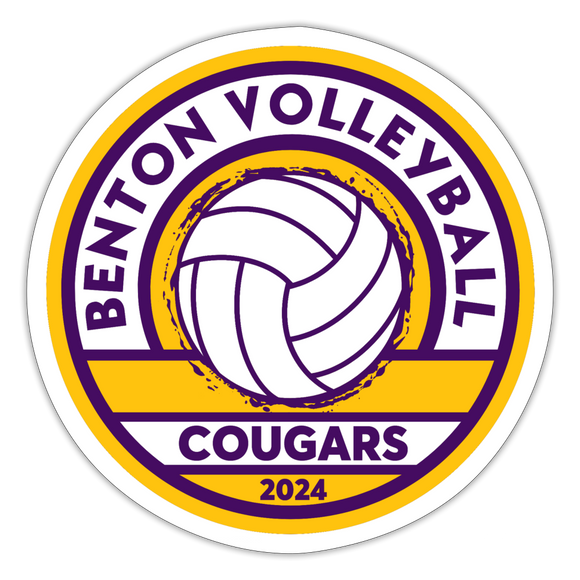 2024 Benton Volleyball Sticker - white matte