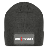 Line Hockey Patch Beanie - charcoal grey