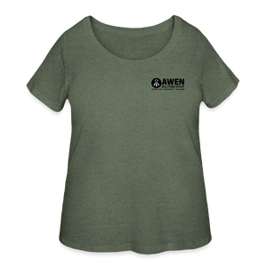 Awen Women’s Curvy T-Shirt - heather military green