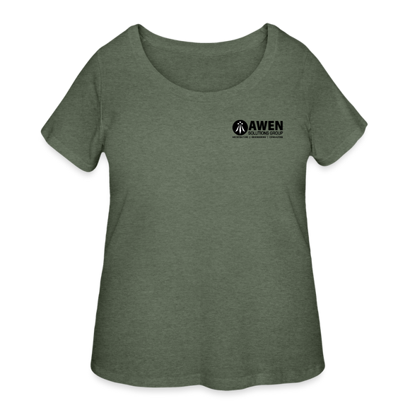 Awen Women’s Curvy T-Shirt - heather military green