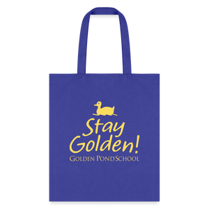 Stay Golden Tote Bag - royal blue