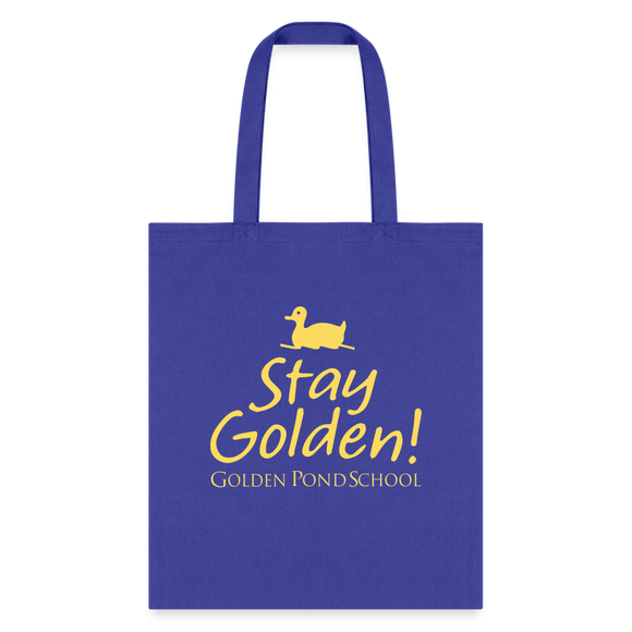 Stay Golden Tote Bag - royal blue