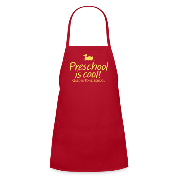 Preschool is Cool Kids' Apron - red