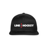 Line Hockey Snapback Baseball Cap - black