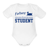 Future Student Short Sleeve Baby Bodysuit - white