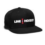 Line Hockey Snapback Baseball Cap - black