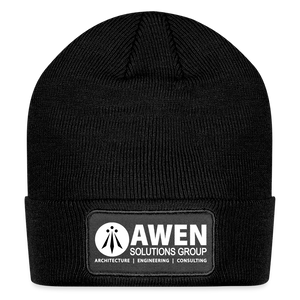 Awen Cap - Patch Beanie - black