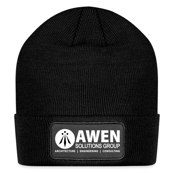 Awen Cap - Patch Beanie - black