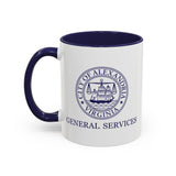 Navy Accent Coffee Mug – Classic White Ceramic Cup with Navy Interior & Handle