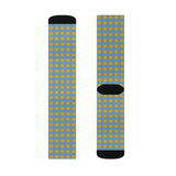 Sun Sublimation Socks — Fun Geometric Pattern Crew Socks
