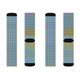 Sun Sublimation Socks — Fun Geometric Pattern Crew Socks