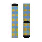 Sun Sublimation Socks — Fun Geometric Pattern Crew Socks
