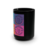 Color Pop Logo Mug — 15oz Black Ceramic Coffee Cup
