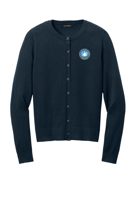 Port Authority® Women’s Easy Care Crewneck Cardigan Sweater