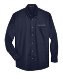 Concourse Federal Harriton Men's Easy Blend™ Long-Sleeve Twill Shirt with Stain-Release