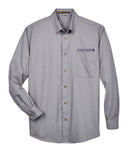 Concourse Federal Harriton Men's Easy Blend™ Long-Sleeve Twill Shirt with Stain-Release