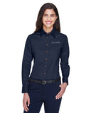 Concourse Federal Harriton Ladies' Easy Blend™ Long-Sleeve Twill Shirt with Stain-Release