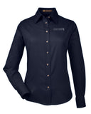 Concourse Federal Harriton Ladies' Easy Blend™ Long-Sleeve Twill Shirt with Stain-Release