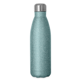 Insulated Stainless Steel Water Bottle - turquoise glitter