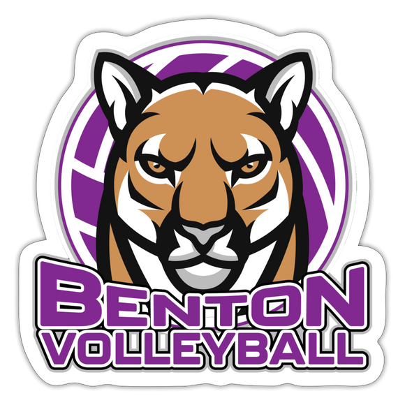 Benton Volleyball Sticker - white matte