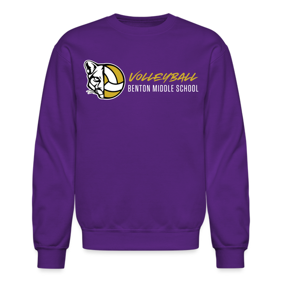 Benton Volleyball Adult Crewneck Sweatshirt - purple