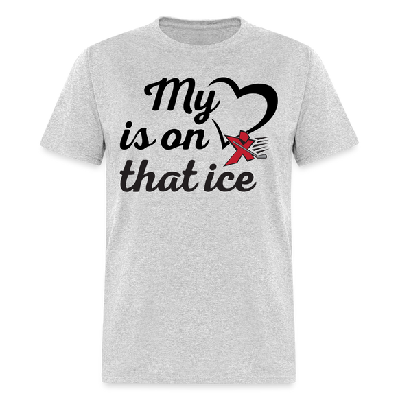 My heart is on that ice-Unisex Classic T-Shirt - heather gray