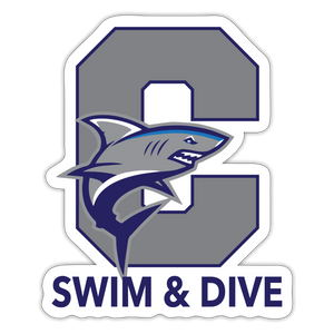 Colgan Swim & Dive Sticker - white matte